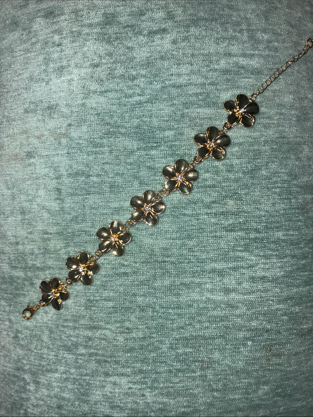 Hawaiian 14K Dipped Gold Plumeria Link Bracelet - Women's Jewelry